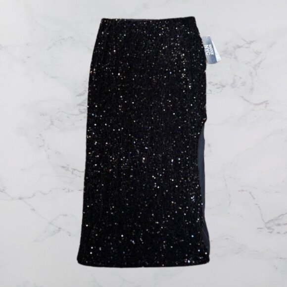 NWT Madden NYC Black Sequin Pencil Skirt | Size M - Picture 3 of 11